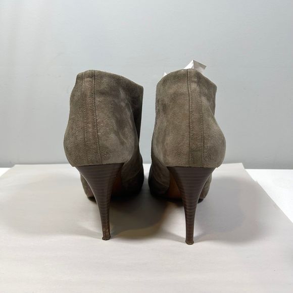 J Crew Archer Italy Suede Peep Toe Ankle Bootie Heels Womens 10 - Picture 5 of 11